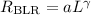 Mathematical equation: $R_{\rm BLR}=a L^{\gamma}$