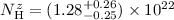 Mathematical equation: $N^{z}_{\rm H}=(1.28^{\rm +0.26}_{\rm -0.25})\times10^{22}$