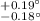Mathematical equation: $^{+0.19^\circ}_{-0.18^\circ}$