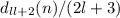 Mathematical equation: $d_{l l+2}(n)/(2l+3)$