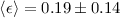 Mathematical equation: $\langle \epsilon \rangle =0.19\pm 0.14$