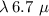 Mathematical equation: $\lambda\,6.7~\mu$