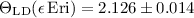 Mathematical equation: $\Theta_{\rm LD}(\epsilon\,{\rm Eri})=2.126 \pm 0.014$
