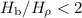 Mathematical equation: $H_\mathrm{b} / H_\mathrm{\rho} < 2$