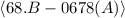 Mathematical equation: $\langle 68.B-0678(A) \rangle$