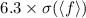 Mathematical equation: $6.3\times\sigma(\langle f \rangle)$
