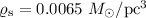Mathematical equation: $\varrho_{\rm s} = 0.0065 ~M_\odot/\rm{pc}^3$