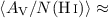 Mathematical equation: $\langle A_{\rm V} / N(\ion{H}{i}) \rangle \approx$