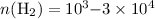 Mathematical equation: $n(\rm H_{2})=10^{3}{-}3 \times 10^{4}$