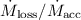 Mathematical equation: $\dot{M}_\mathrm{loss}/\dot{M}_\mathrm{acc}$