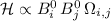 Mathematical equation: ${\cal H} \propto B^0_i\, B^0_j\, {\Omega}_{i,j}$