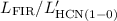 Mathematical equation: $L_{\rm FIR}/L'_{\rm HCN(1-0)}$