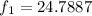 Mathematical equation: $f_1 = 24.7887$