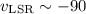 Mathematical equation: $v_{\rm LSR} \sim -90$