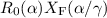 Mathematical equation: $R_0(\alpha) X_{\rm F}(\alpha/\gamma)$