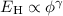 Mathematical equation: $E_{\rm H} \propto \phi^\gamma $