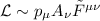 Mathematical equation: ${\cal L} \sim p_{\mu}A_{\nu}\tilde F^{\mu\nu}$