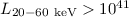 Mathematical equation: $L_{20-60~{\rm keV}}>10^{41}$