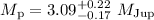 Mathematical equation: $M_{\rm p} = 3.09^{+0.22}_{-0.17}~M_{\rm Jup}$