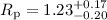 Mathematical equation: $R_{\rm p} = 1.23^{+0.17}_{-0.20}$