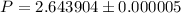 Mathematical equation: $P = 2.643904 \pm 0.000005$