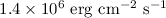 Mathematical equation: $\rm1.4\times10^6~erg~ cm^{-2}~s^{-1}$