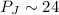 Mathematical equation: $P_J \sim24$