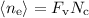 Mathematical equation: $\langle n_{\rm e}\rangle = F_{\rm v}N_{\rm c}$