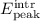 Mathematical equation: $E_{\rm peak}^{\rm intr}$