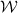 Mathematical equation: ${\cal W}$