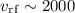 Mathematical equation: ${ v_{\rm rf}}\sim 2000$