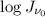 Mathematical equation: $\log J_{\nu_0}$
