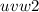 Mathematical equation: $uvw2$