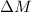 Mathematical equation: $\Delta M$