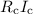 Mathematical equation: $R_{\rm c}I_{\rm c}$