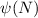Mathematical equation: $\psi(N)$