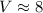 Mathematical equation: $V \approx 8$