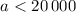 Mathematical equation: $a < 20\,000$