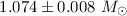 Mathematical equation: $1.074\pm0.008~M_{\odot}$