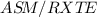 Mathematical equation: $AS\!M/RXT\!E$