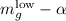 Mathematical equation: $m_g^{{\rm low}}-\alpha$
