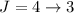Mathematical equation: $J=4\rightarrow3$