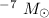 Mathematical equation: $^{-7}~M_{\odot}$