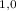 Mathematical equation: $_{1,0}$