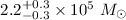 Mathematical equation: $2.2^{+0.3}_{-0.3}\times 10^{5}~\mbox{$M_{\odot}$}$