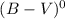 Mathematical equation: $(B - V)^{0}$