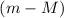 Mathematical equation: $(m-M)$