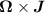 Mathematical equation: $\vec{\Omega}\times\vec{J}$