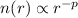 $n(r) \propto r^{-p}$