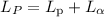 Mathematical equation: $L_{P} = L_{\rm p}+L_\alpha$